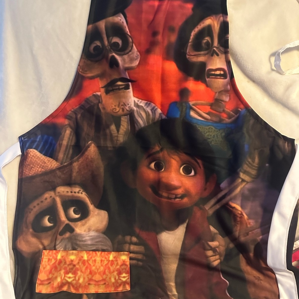 A Coco  apron for adults